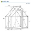 6 x 4 ft Greenhouse, Greenhouse with Aluminum Frame, Adjustable Roof Vent and Lockable Door, Green Houses for Outside, Garden, Backyard and Patio - 2 of 4