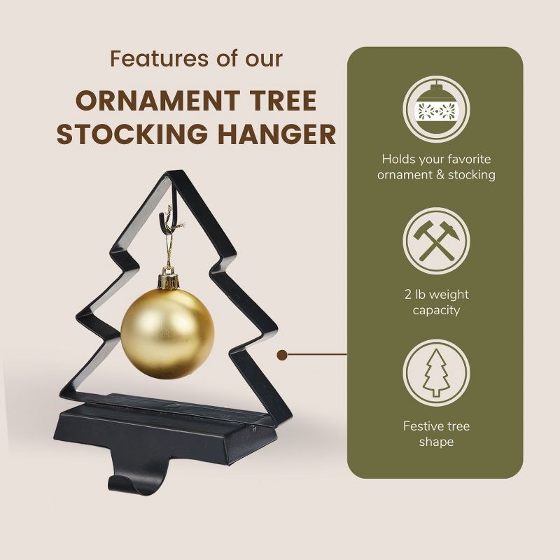 Split P Ornament Tree Stocking Hanger - Set of 2, 4 of 6