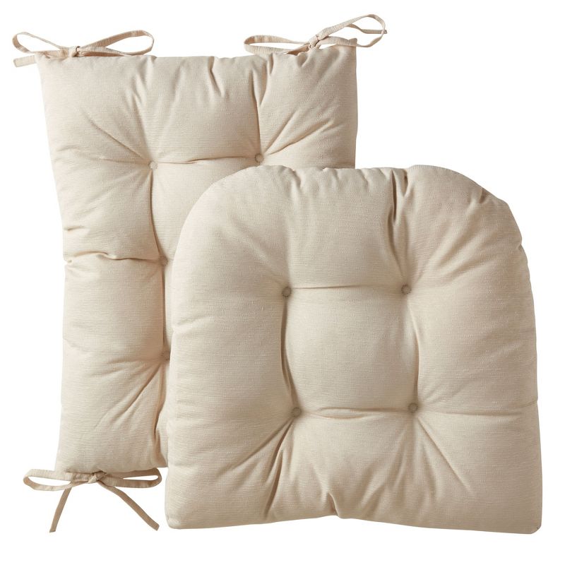 Rocking Chair Cushion 2 Piece Tufted Non Slip Set of Upper and Lower Cushions by Sweet Home Collection™, 2 of 5