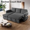 Vipbear 81" Sleeper Sofa Bed , L Shaped Couch Sectional Sleeper Sofa, Pull Out Couch with Reclining Backrest, USB Ports - 4 of 4