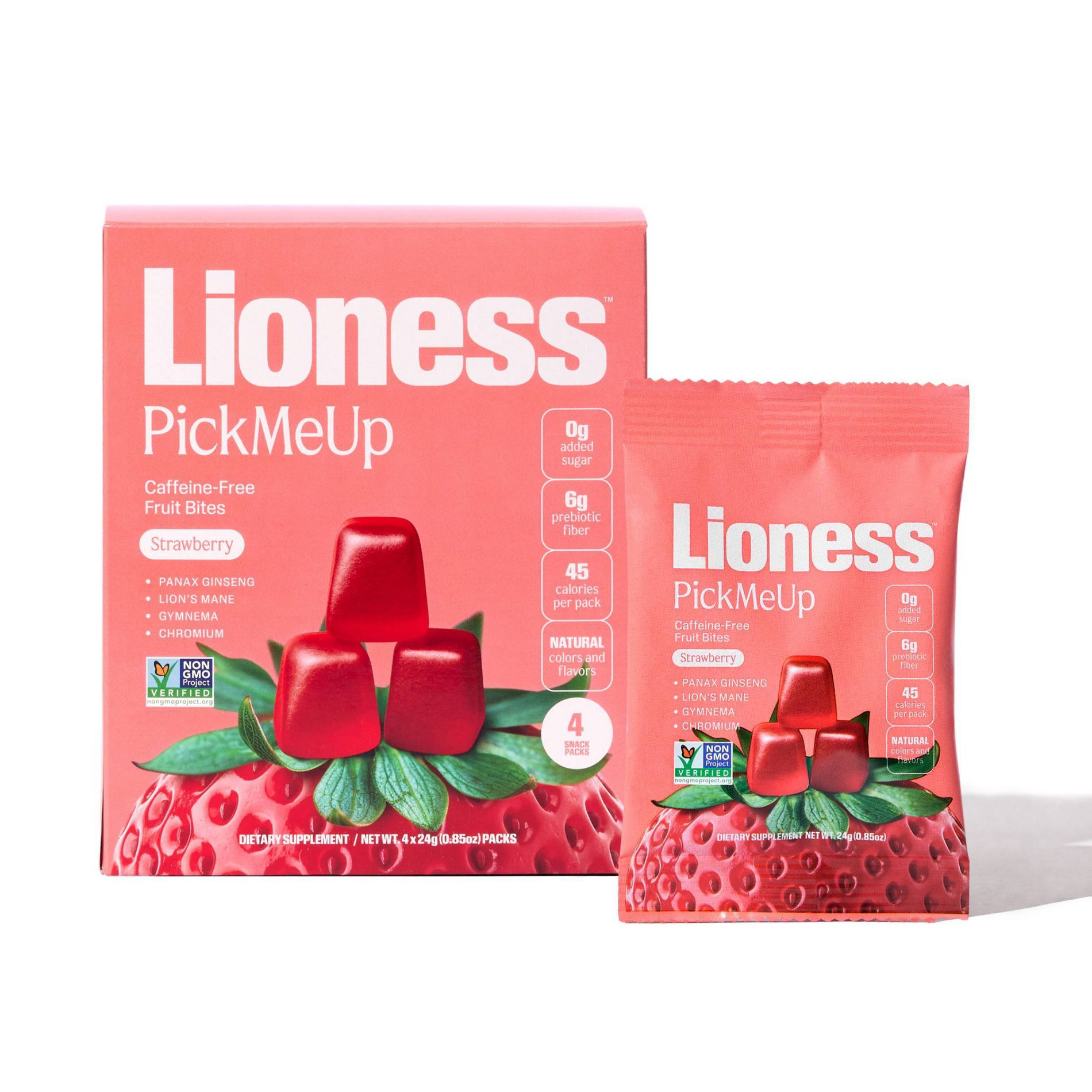 Lioness Pick Me Up Strawberry Fruit Snacks - 3.4oz/4ct