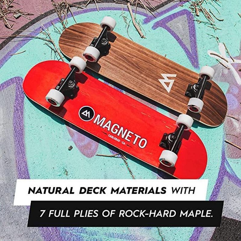 Magneto SUV Skateboards | Fully Assembled 31" x 8.5" Standard Size | 7 Layer Canadian Maple Deck with Free Skate Tool (SUV Blue), 4 of 7