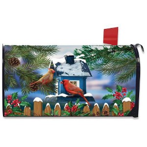 Briarwood Lane Snow Day Cardinals Winter Magnetic Mailbox Cover Birdhouse Standard - 1 of 3