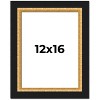 PosterPalooza | Embellished Brown Picture Frame - UV Acrylic, Foam Board Backing, Hanging Hardware - 2 of 4