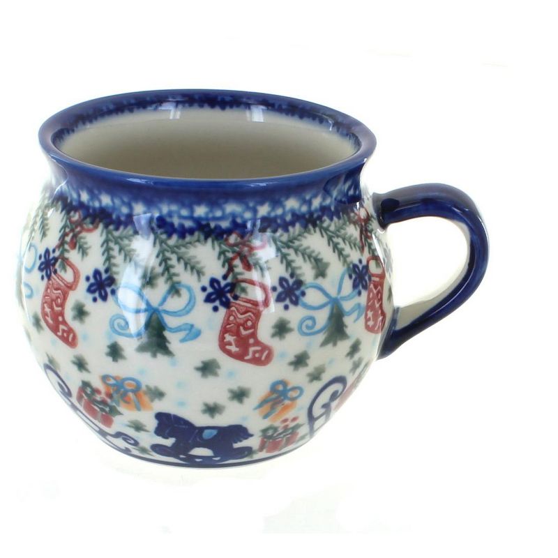 Blue Rose Polish Pottery 56 Vena Bubble Soup Mug, 1 of 2