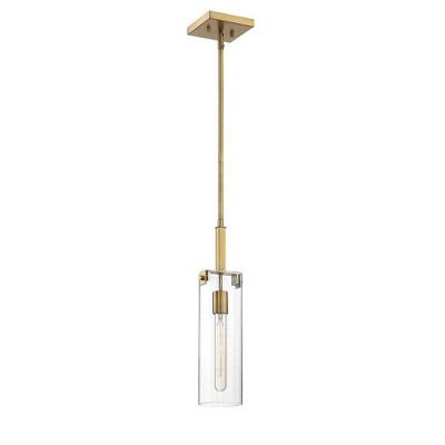 Winfield Warm Brass Glass Mini Pendant Light