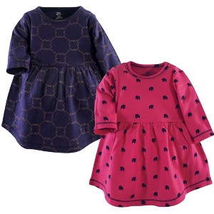 Luvable Friends Hudson Baby Long-Sleeve Dresses 2pk - 1 of 1