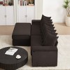 KWPZQEB 104'' Modular Sectional Sofa Couches, L-Shape Couch with 8 Pillows & 2 Armrest Storage Space, Comfy Sectional Couches for Living Room - 4 of 4