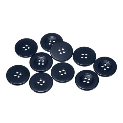 Unique Bargains Resin Snap Fastener Round Flat 4-Hole Sewing Buttons 10 Pcs