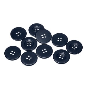 Unique Bargains Resin Snap Fastener Round Flat 4-Hole Sewing Buttons 10 Pcs - 1 of 4