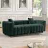 87.4'' Velvet 3-Seater Modular Loveseat Sofa with Metal Base Legs and 2 Pillows - 2 of 4