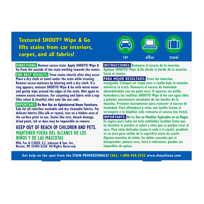 Shout Wipe &#38; Go Instant Stain Remover - 12ct, 4 of 12