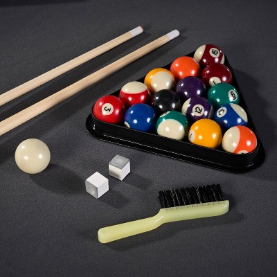6ft Black and White Carbon Fiber Billiard Table with Accessories