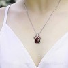 Maya's Grace Birthstone Paw Print Pendant Necklace, Rhinestone Gemstone, Pendant Necklace for Women - 3 of 4