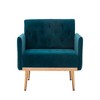 LOVMOR Modern Accent Chair w/Rose Golden feet & Upholstered,leisure single sofa for Living Room Bedroom Office - 4 of 4