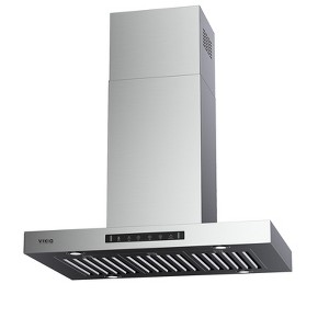 900 CFM Ducted Island Mount Range Hood in White Stainless Steel with Metal Filters and gesture Control - 1 of 1
