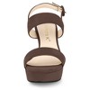 Allegra K Women's Slingback Platform Chunky High Heel Adjustable Buckle Strap Sandals - 2 of 4