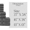 Home Weavers Elegance Essentials 550GSM 100% Cotton Zero Twist Super Absorbent Bath Towel Set - 2 of 4