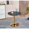 Vynxaria Golden and Black Tulip Coffee Table for Mid-Century Modern Dining - 4 of 4