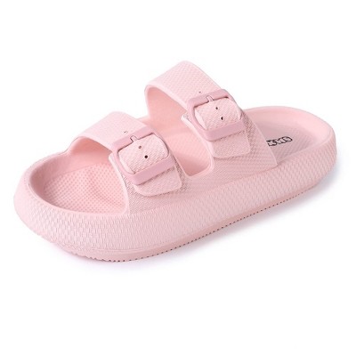 Women's Men's Cloud Slides Double Buckle Adjustable Pillow Slippers Thick Sole Cushion EVA Sandals