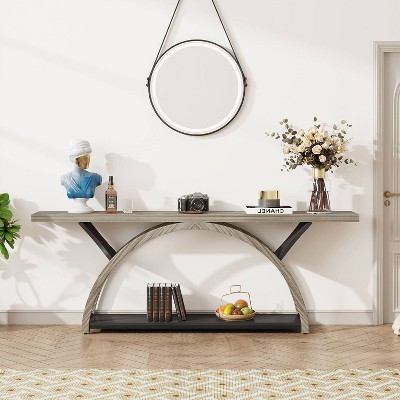 Hommoo 70.9" Long Console Table with Storage Shelf