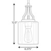 Progress Lighting Lassiter 1-Light Mini-Pendant, Matte Black, Clear Glass Shade - 2 of 2