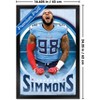 Trends International NFL Tennessee Titans - Jeffery Simmons 25 Framed Wall Poster Prints - 3 of 4