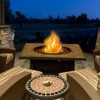 Tangkula 32”Propane Fire Pit Table Square Tabletop Auto-Ignition W/ Rain Cover Lava Rocks - 3 of 4