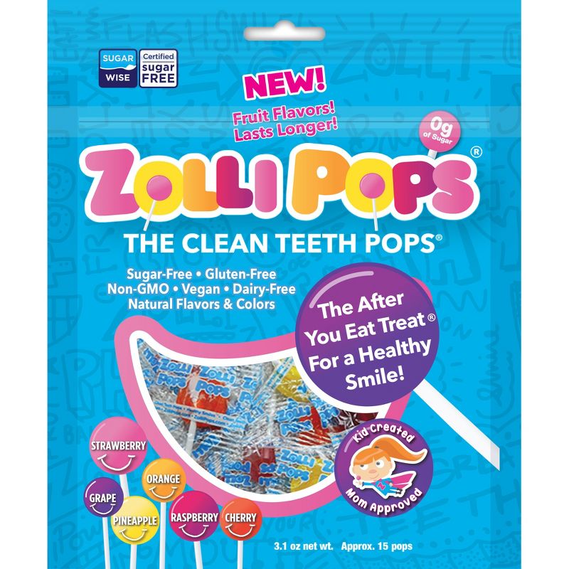 Zollipops Natural Clean Teeth Candy - 3.1oz, 1 of 13