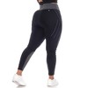 White Mark - Plus Size High-Waist Reflective Piping Fitness Leggings - 3 of 4