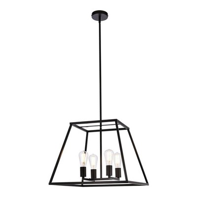 Elegant Lighting Declan 20 inch pendant in black