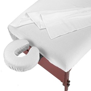 Master Massage Deluxe Massage Table Flannel 3 Piece Sheet Set - 1 of 4