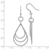 Black Bow Jewelry Triple Textured Teardrop Dangle Earrings in Sterling Silver - 4 of 4