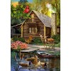 Lakeside Cabin Summer House Flag Camping Deer 28" x 40" Briarwood Lane - 3 of 4