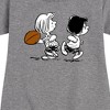 - Peanuts - Marcie Patty Football Graphic Short Sleeve Fleece Dress - 2 of 4