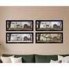 HomeRoots Set Of Four Red Barn For The Season Black Framed Print Wall Art - 2 of 3