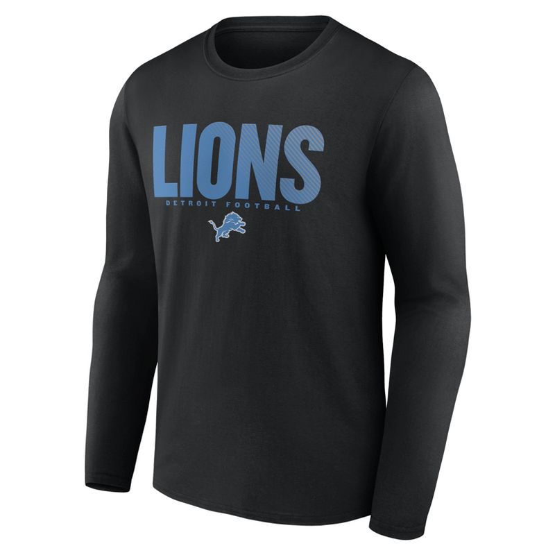 NFL Detroit Lions Men&#39;s Transition Black Long Sleeve T-Shirt, 2 of 4