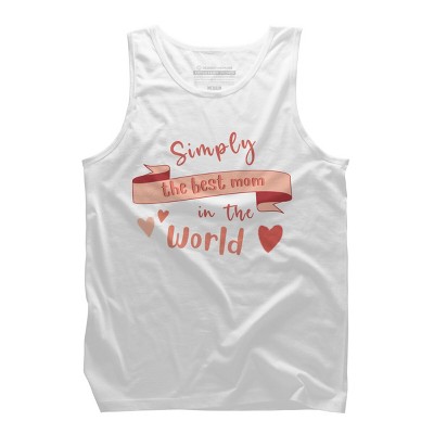 Men's Design By Humans Mother's Day Simply the Best Mom Banner By BoogieCreates Tank Top