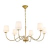 Elegant Lighting Eclipse 6 light Brass and White shade chandelier - 4 of 4