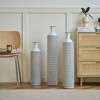 Hrinhom 3-Piece Floor Metal Vases,Gorgeous Home Decoration Glazed Vases(24"/28.7"/33.5") - 3 of 4