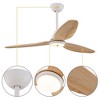 C Cattleya 48 in. Integrated LED White Wood Ceiling Fan with Light and Color Changing Technology - 3 of 4