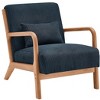 NicBex Wooden Lounge Chair Accent Chair with Waist Cushion, Comfy Chair for Living Room, Bedroom, Office - 3 of 4