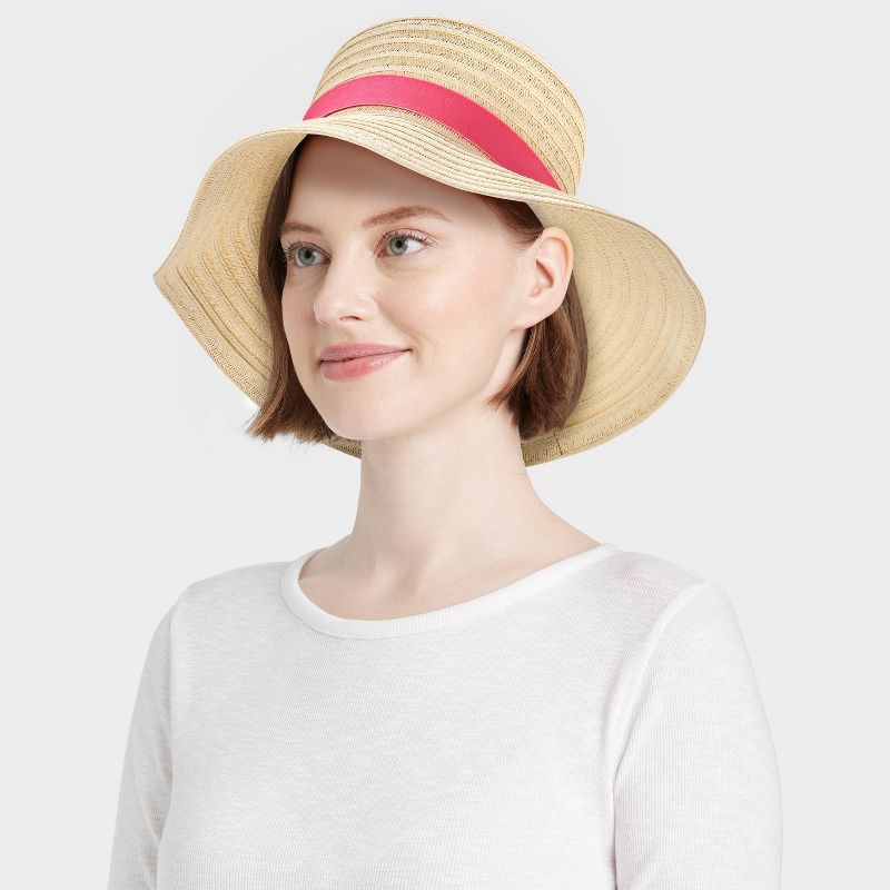 Packable Down Brim Straw Hat - A New Day™, 3 of 6