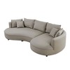 VYNXARIA Modern Sectional curved Sofa Couch for Living Room,Upholstered 5-Seat Sofa Couch Eco-leather Couch Set for Apartment Office,Light Gray - 4 of 4