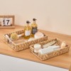 BRINJOY 2-Piece Water Hyacinth Tray Set - Handwoven Storage Trays with Handles (12.6" & 11" Rectangular Organizer) - 4 of 4