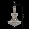 GDFStudio Winston Modern 32-Inch Crystal Chandelier Ceiling Light with 21 LED Bulbs and Adjustable Chain - 3 of 4