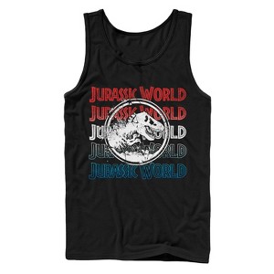 Men's Jurassic World: Fallen Kingdom 4th of July Logo Tank Top - 1 of 4