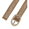 INSPIRE CHIC Women's Skinny Metal Buckle Braided Woven Dress Waist Belts - 2 of 4