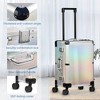 Lockable Rolling Makeup Train Case with LED Mirror - 4 of 4