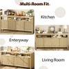 65.8 Inch Fluted Sideboard Buffet Cabinet with 4 Doors, Morden Kitchen Storage Cabinet for Dining Room, Living Room, Entryway - 4 of 4